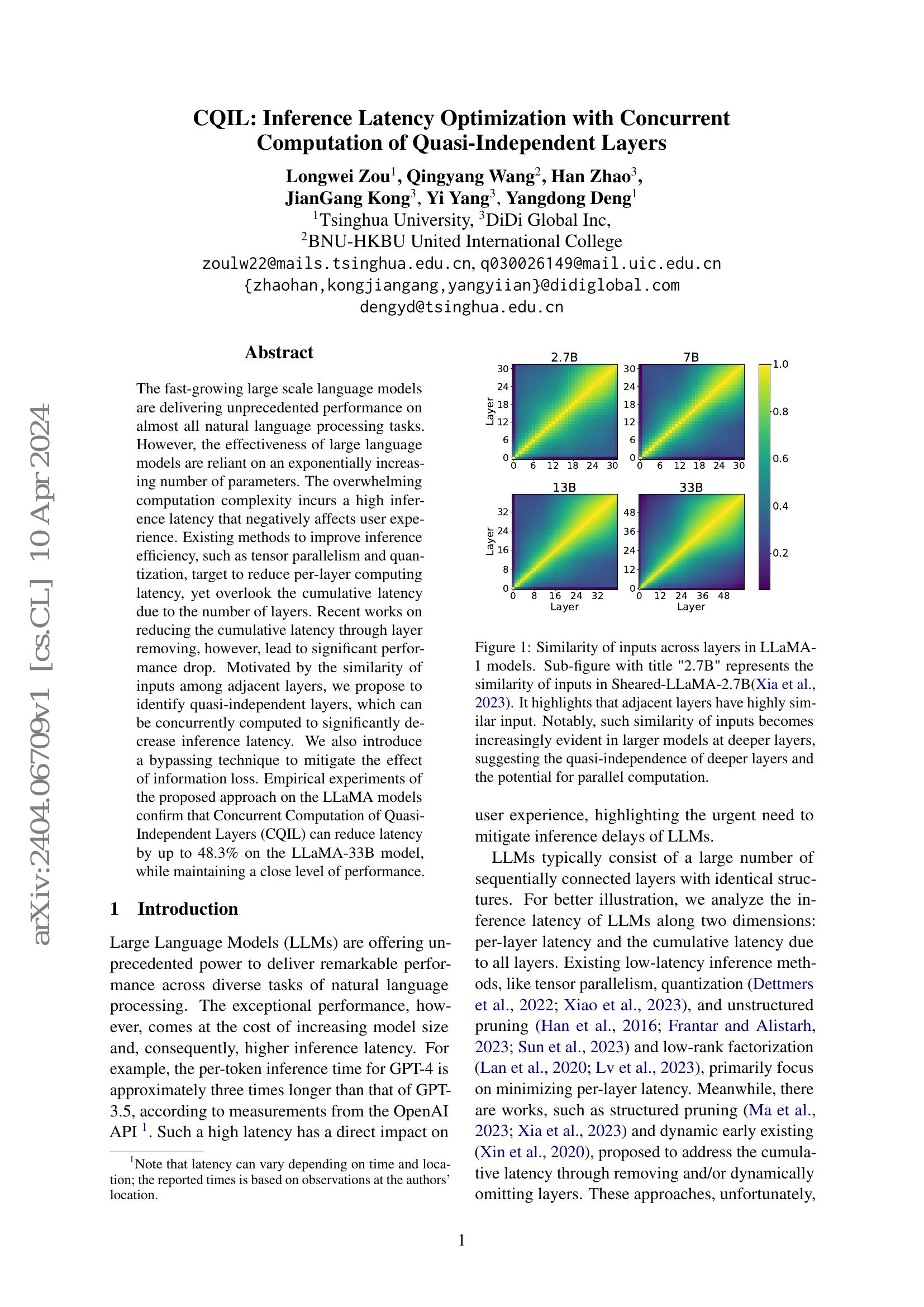 CQIL: Inference Latency Optimization with Concurrent Computation of ...