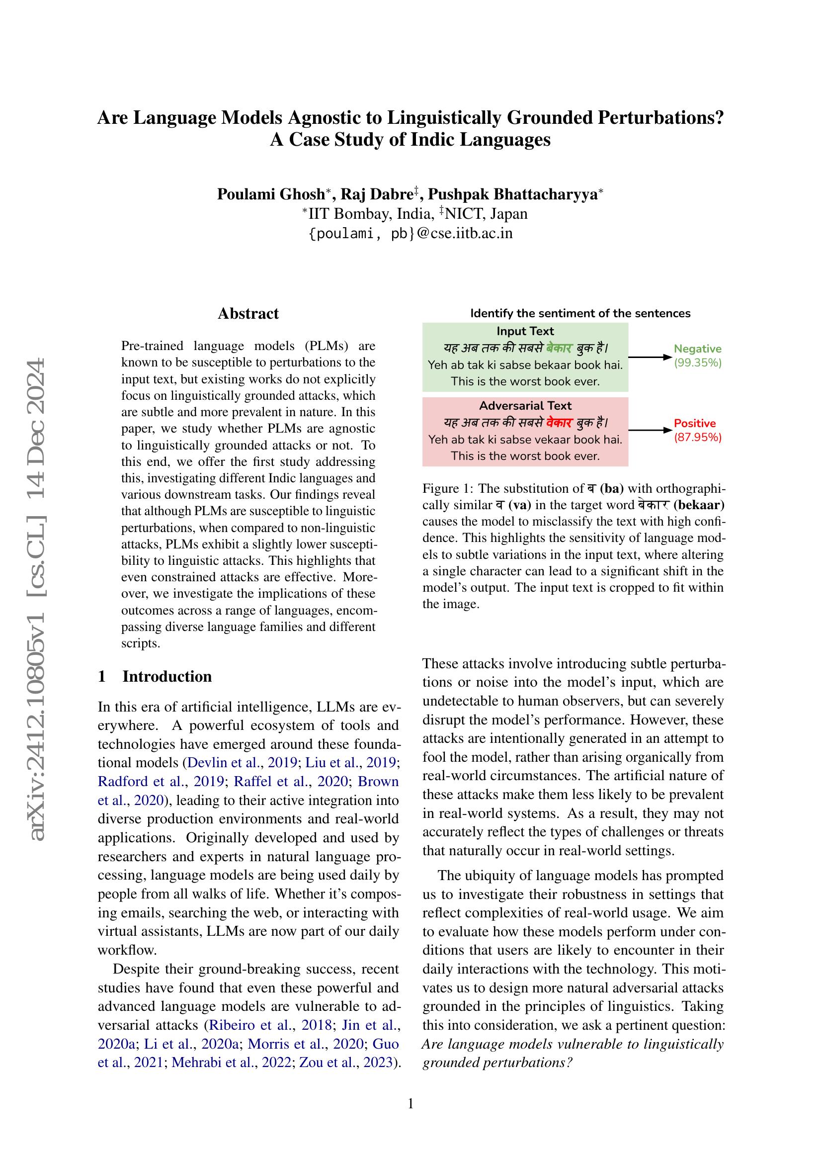 Are Language Models Agnostic to Linguistically Grounded Perturbations ...