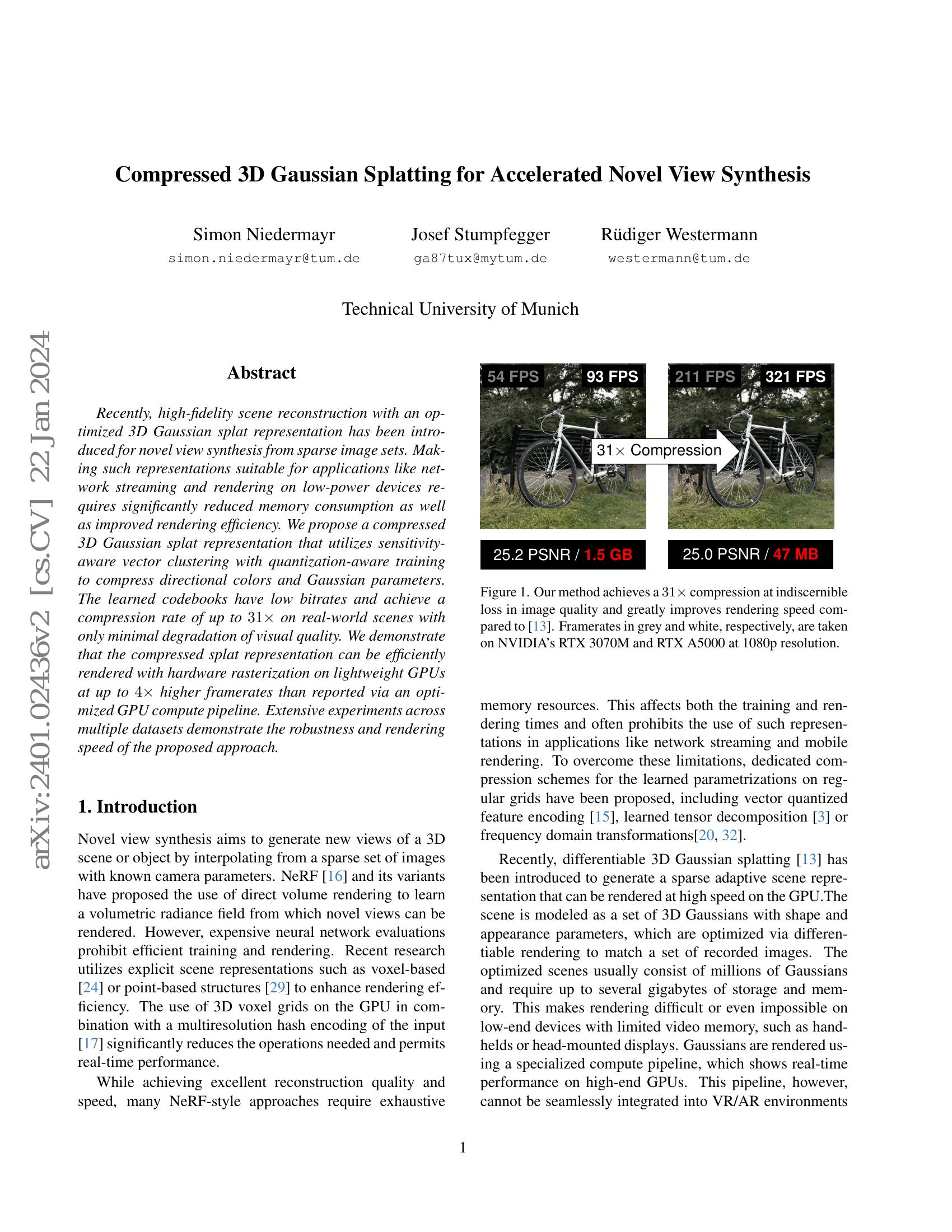 Compressed 3D Gaussian Splatting for Accelerated Novel View Synthesis ...