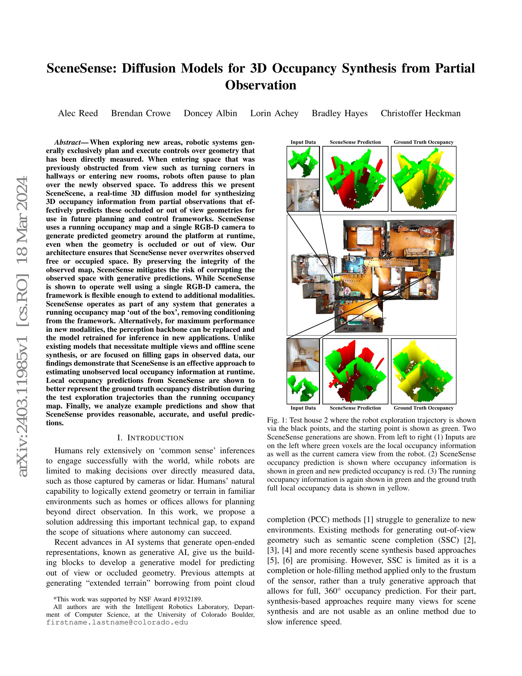 SceneSense: Diffusion Models for 3D Occupancy Synthesis from Partial ...
