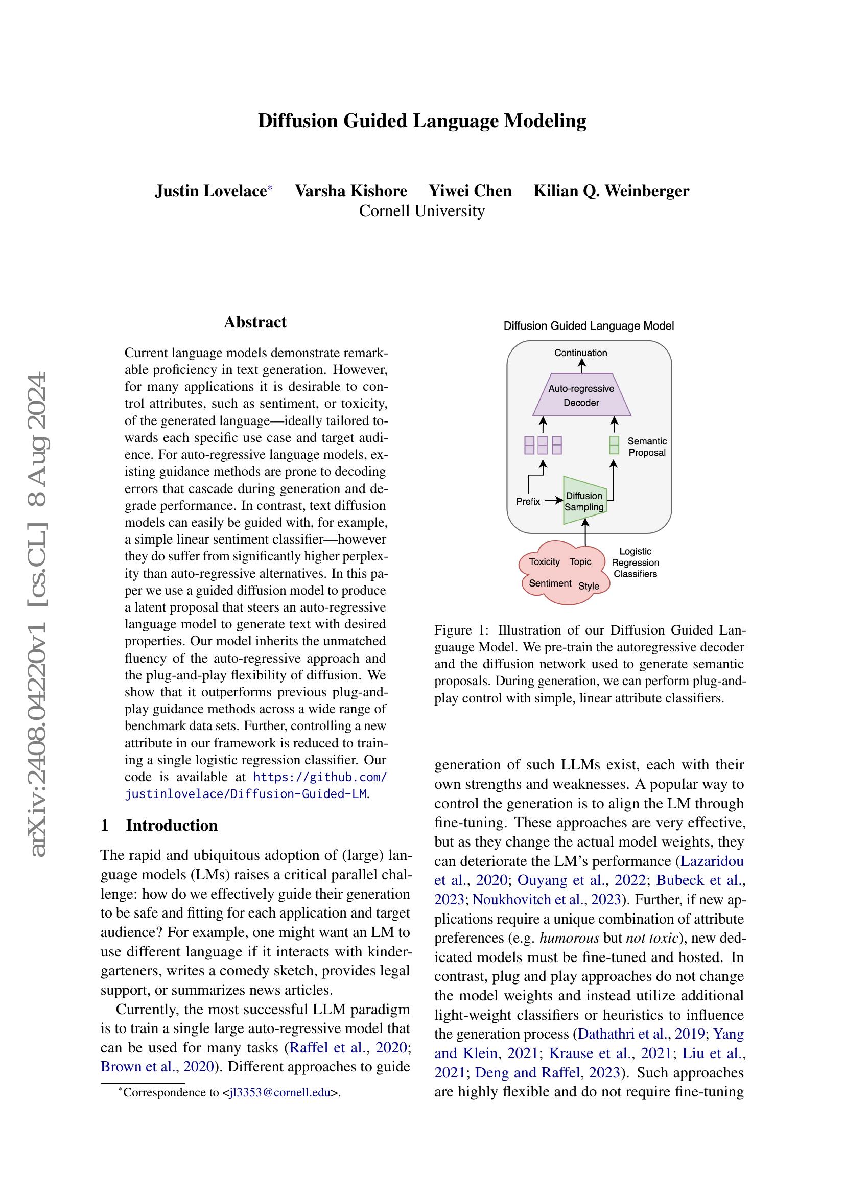 Diffusion Guided Language Modeling - 智源社区论文