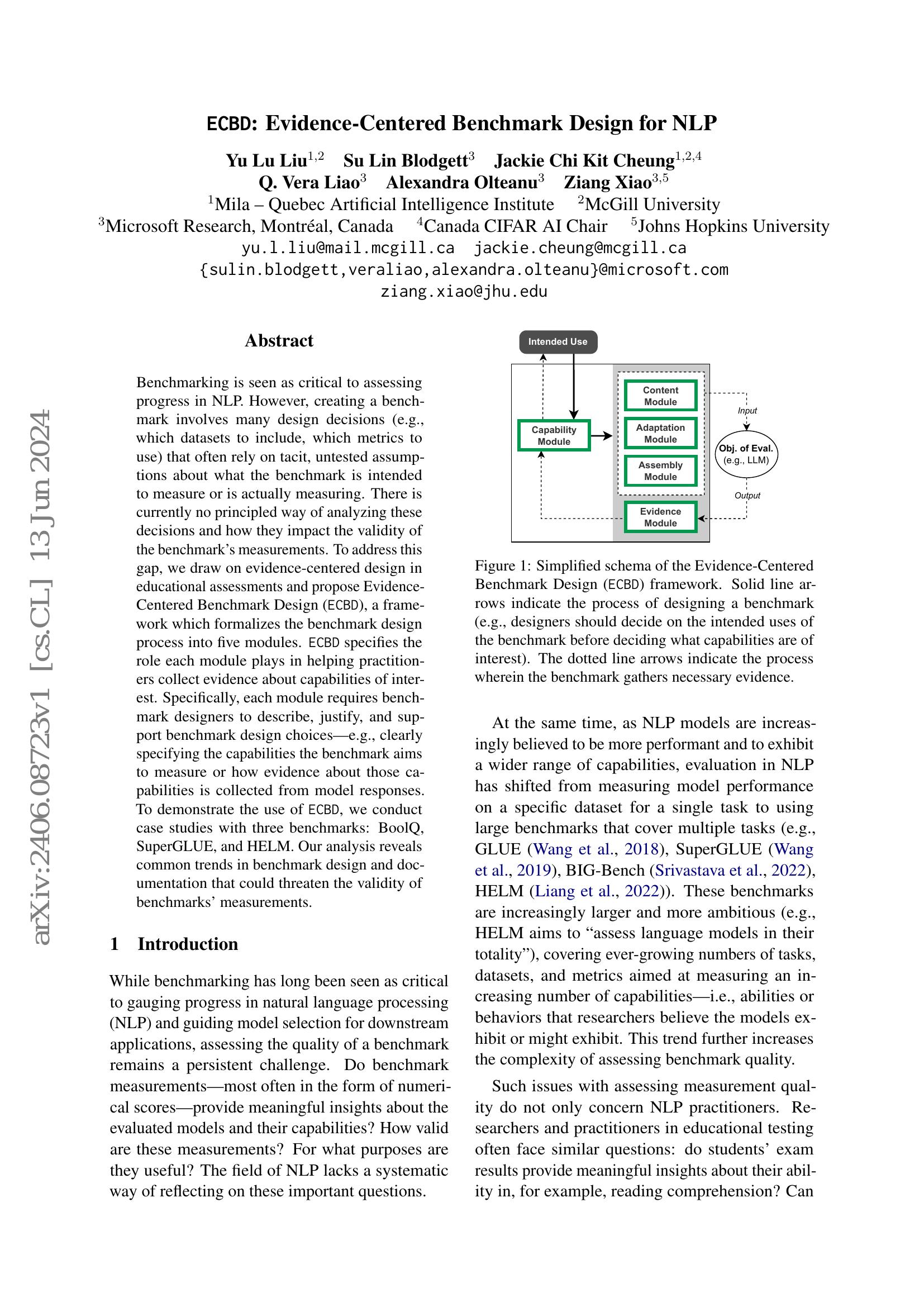 ECBD: Evidence-Centered Benchmark Design for NLP - 智源社区论文