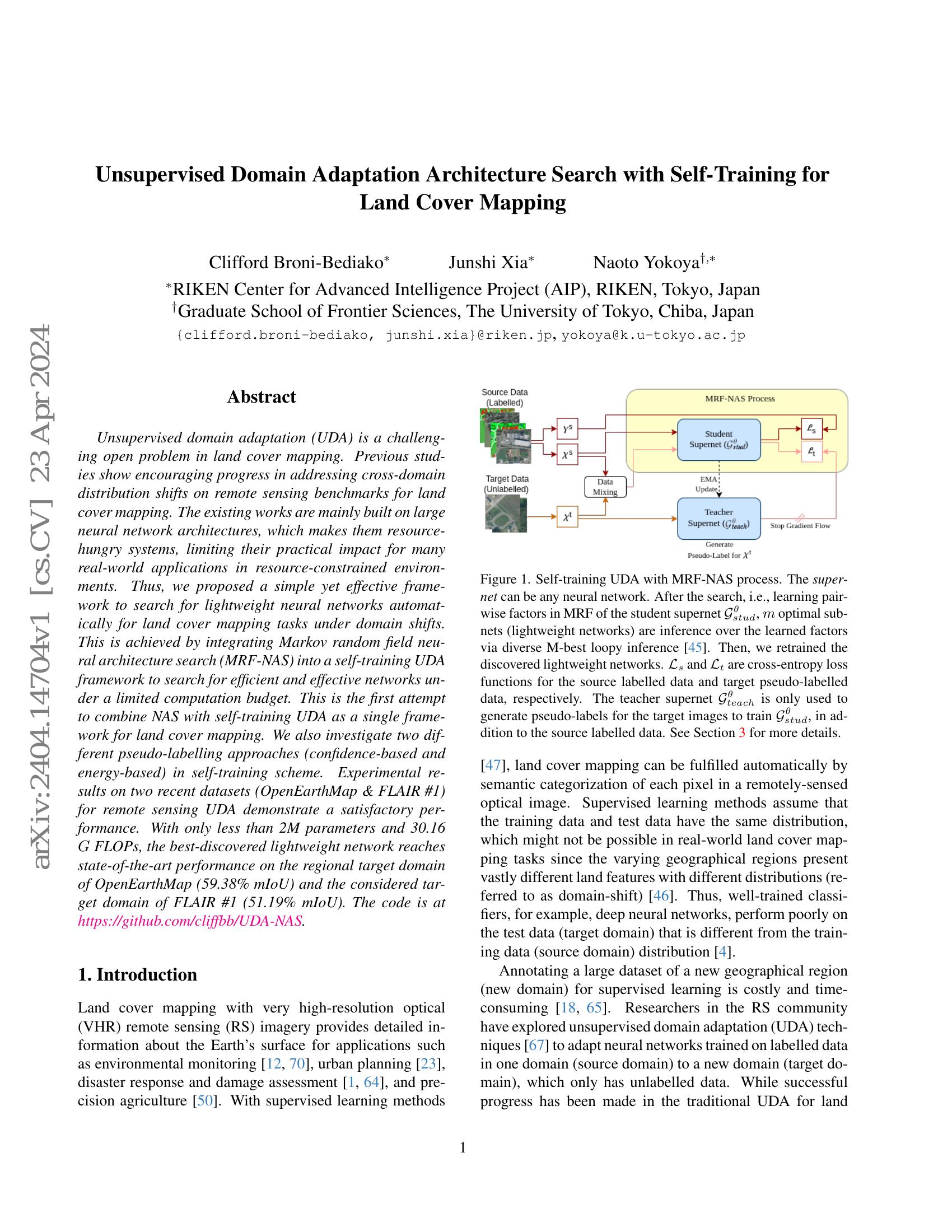 Unsupervised Domain Adaptation Architecture Search with Self-Training ...