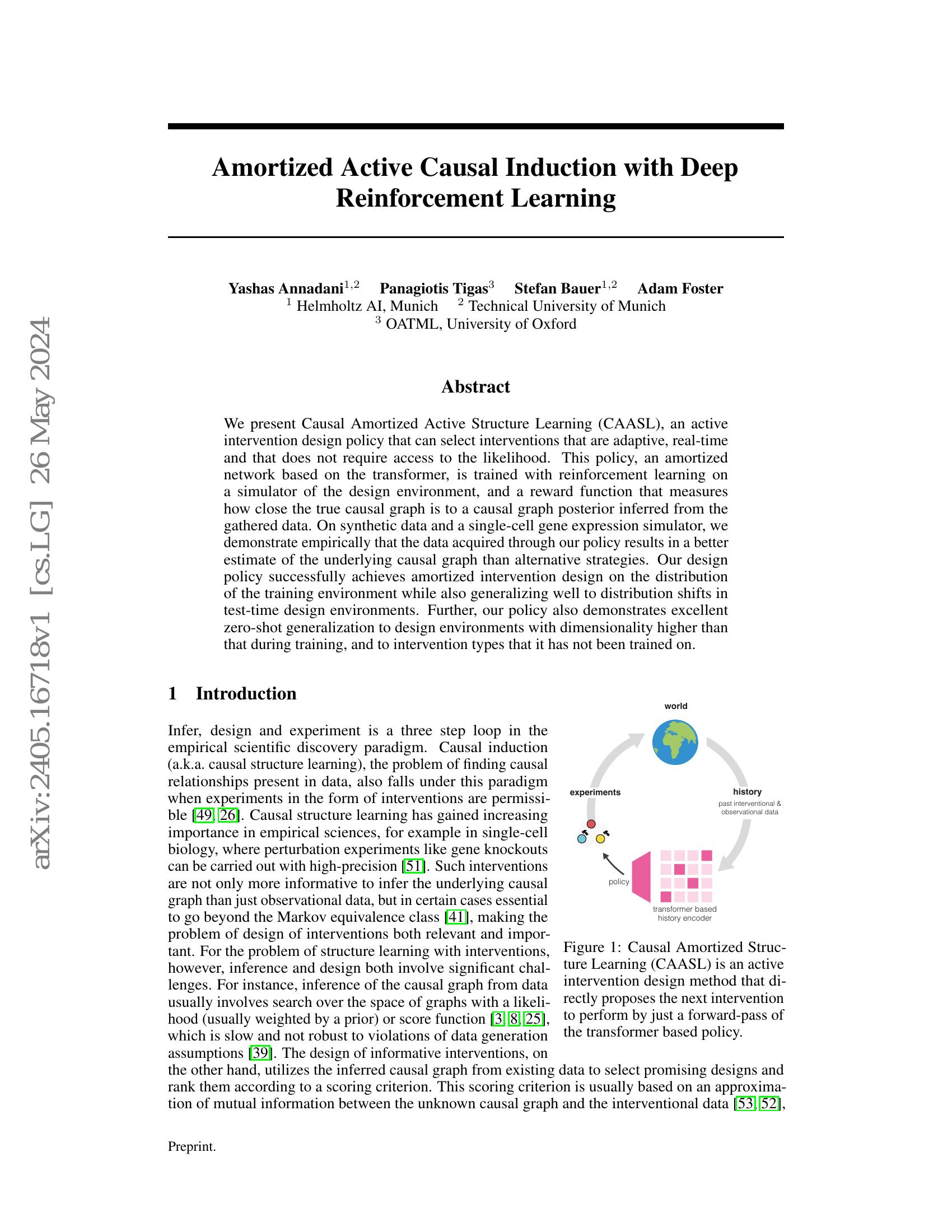 Amortized Active Causal Induction with Deep Reinforcement Learning - 智源社区论文