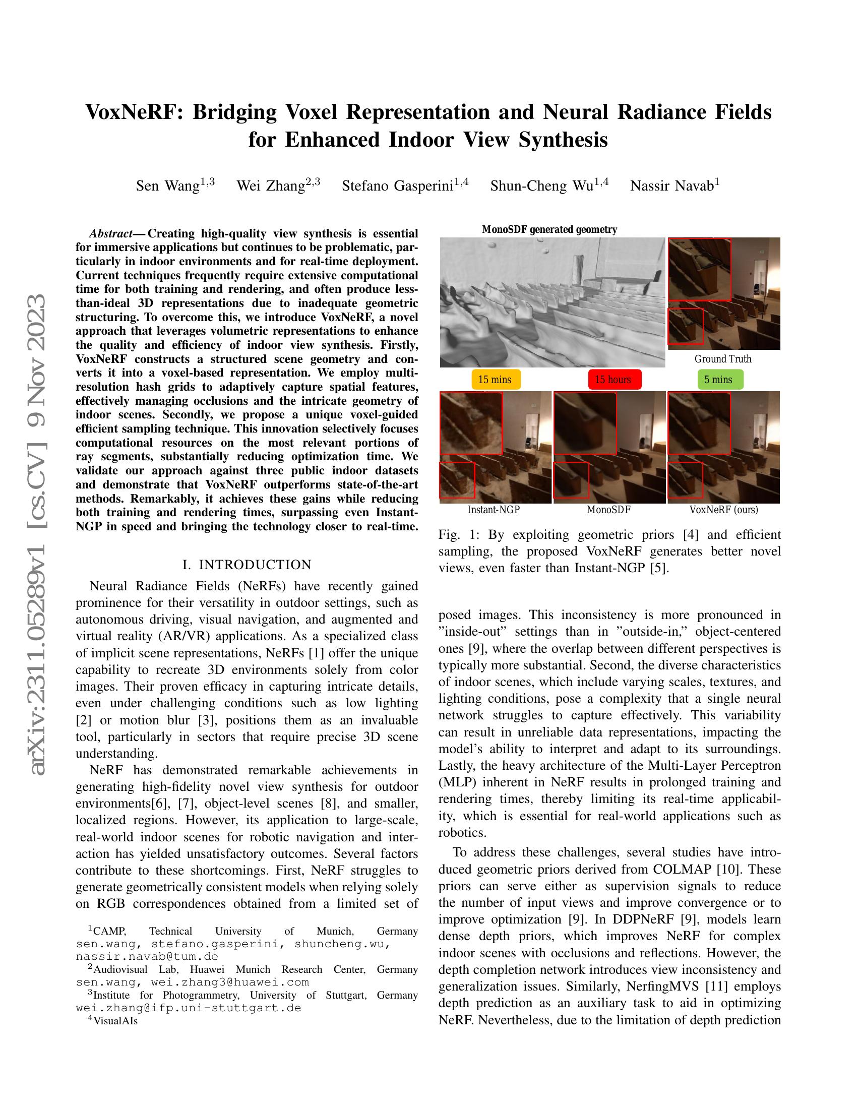 VoxNeRF: Bridging Voxel Representation and Neural Radiance Fields for ...