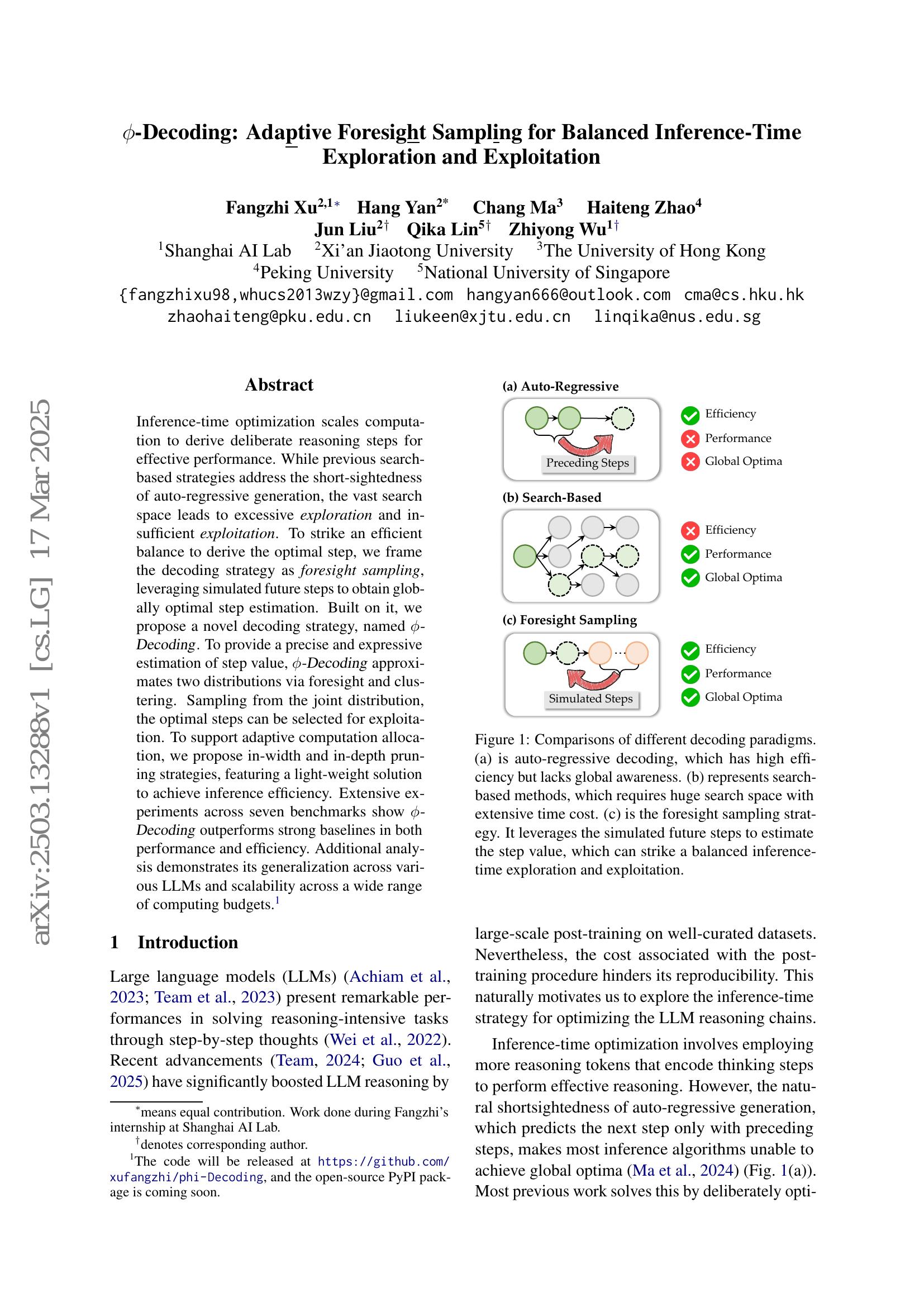 $φ$-Decoding: Adaptive Foresight Sampling for Balanced Inference-Time ...