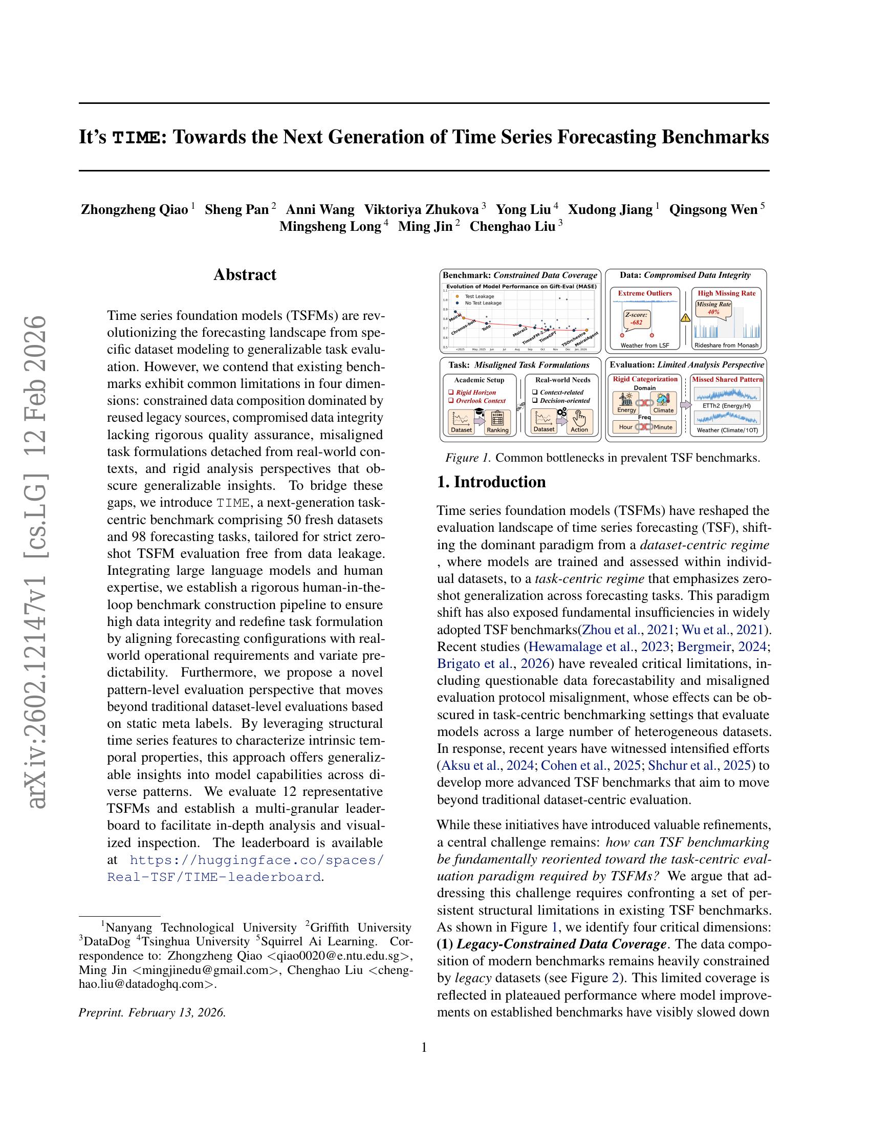 It's TIME: Towards the Next Generation of Time Series Forecasting ...