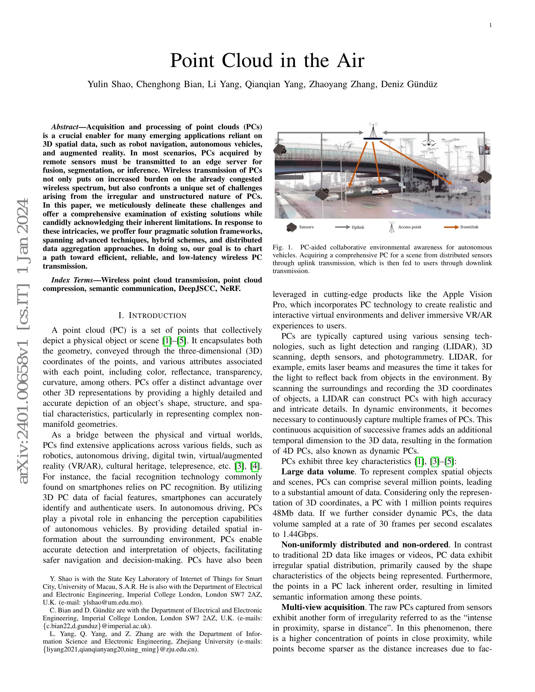 Point Cloud in the Air - 智源社区论文