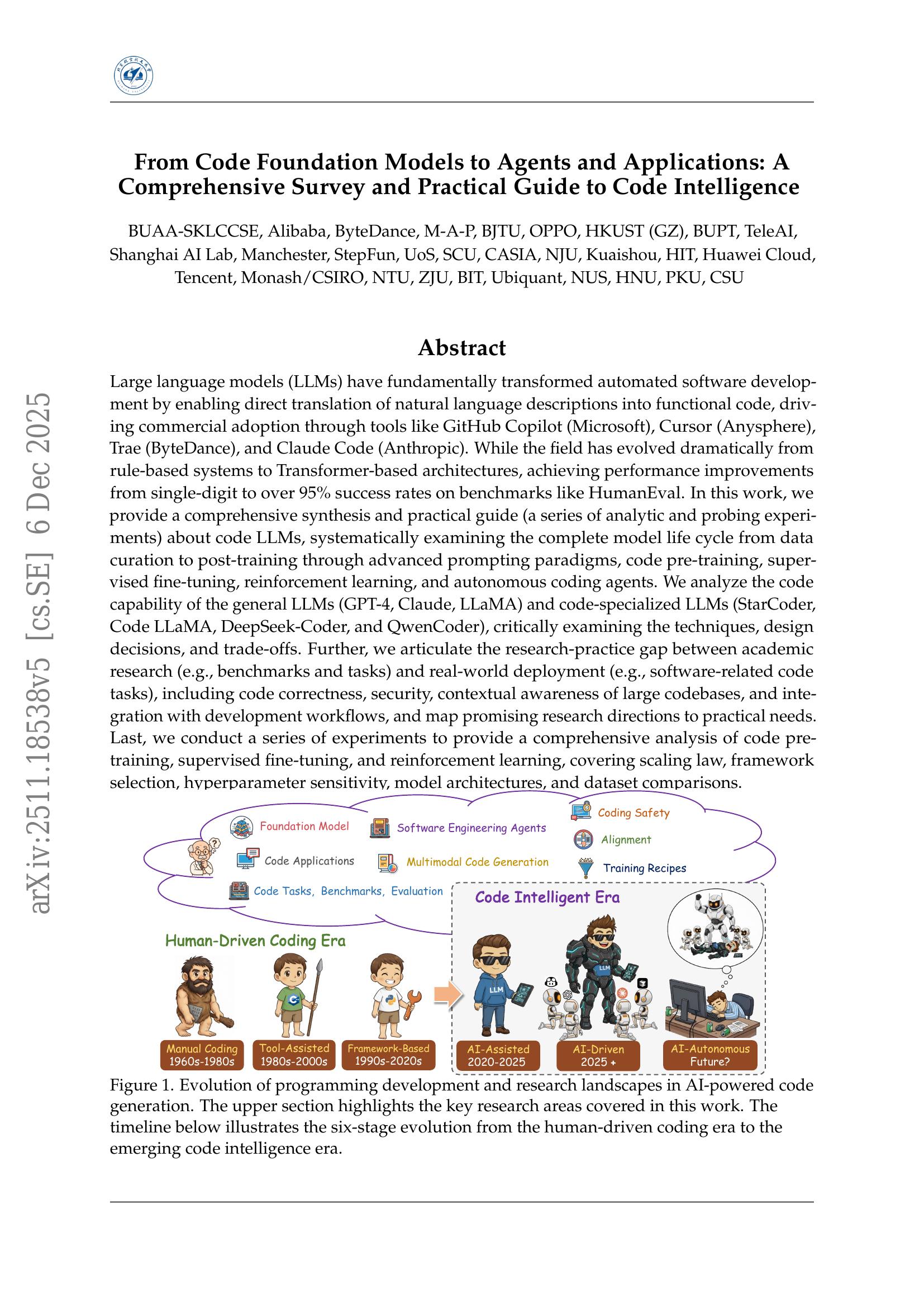 From Code Foundation Models to Agents and Applications: A Comprehensive ...