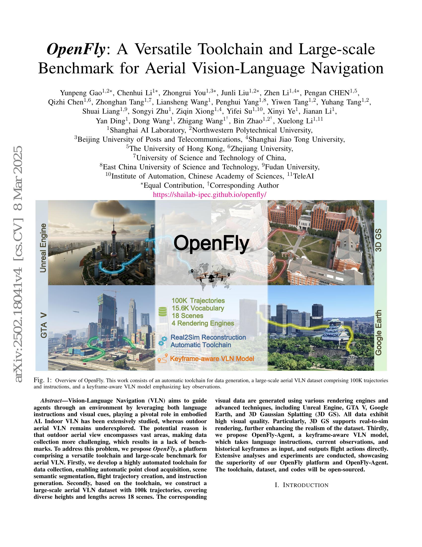 OpenFly: A Versatile Toolchain and Large-scale Benchmark for Aerial ...