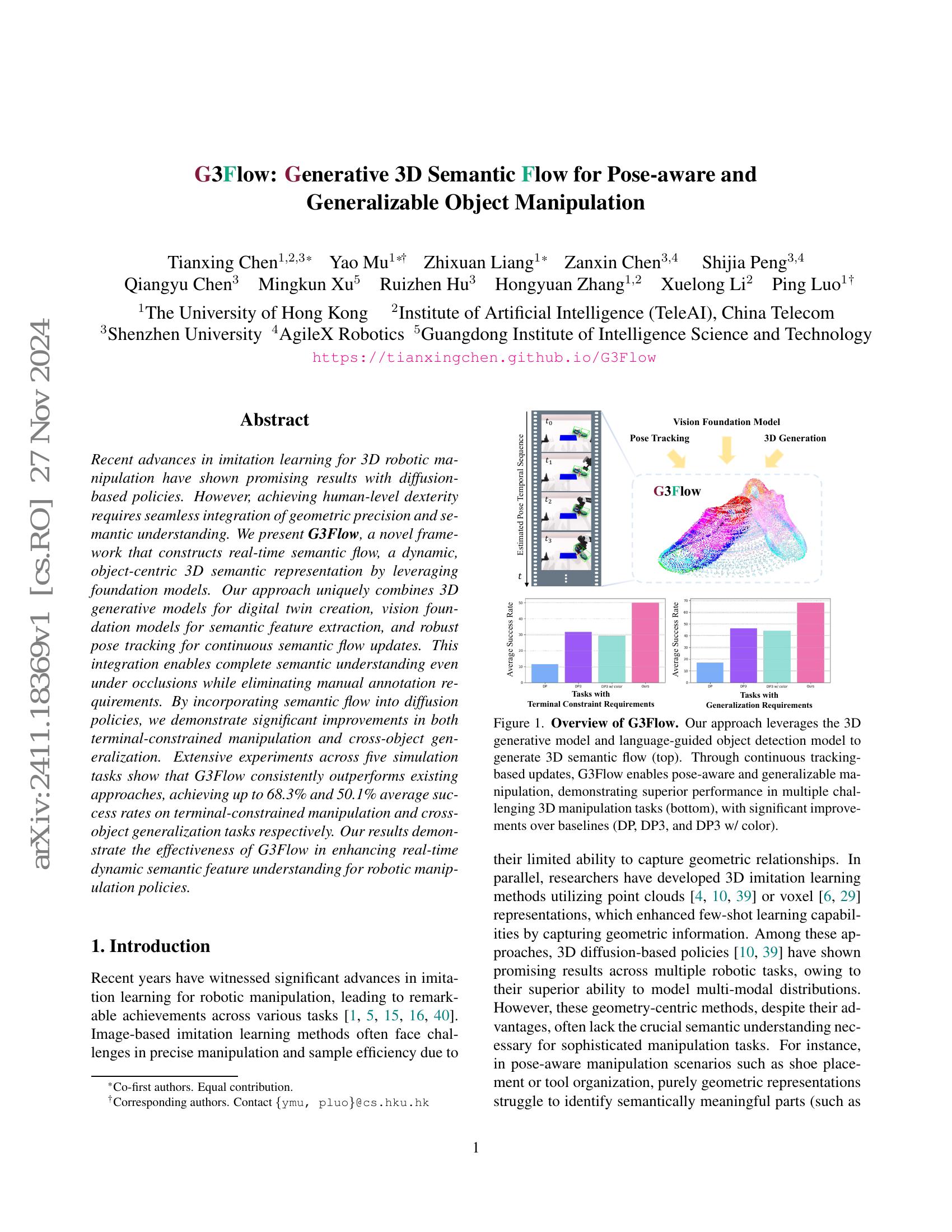 G3Flow: Generative 3D Semantic Flow for Pose-aware and Generalizable ...