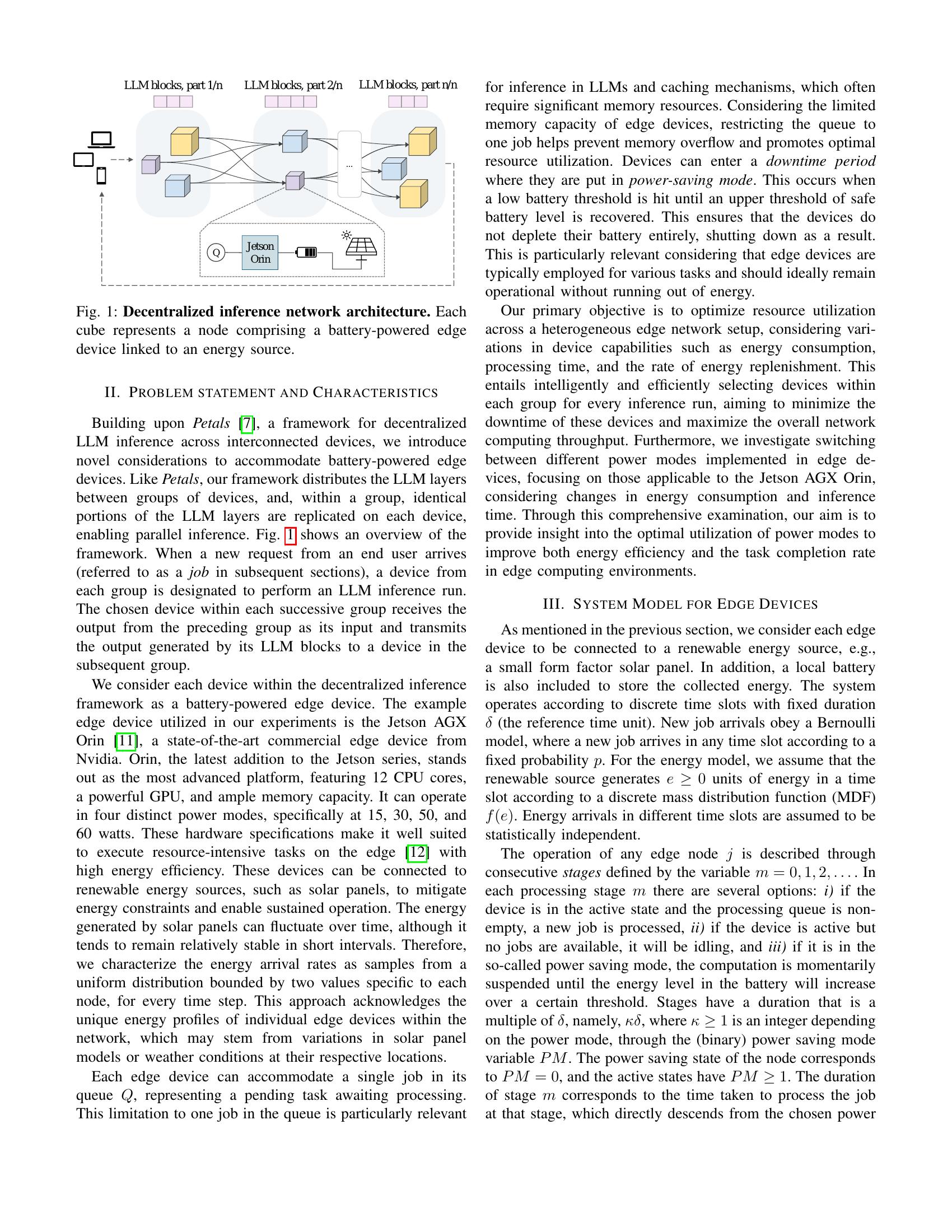 Decentralized LLM Inference over Edge Networks with Energy Harvesting ...