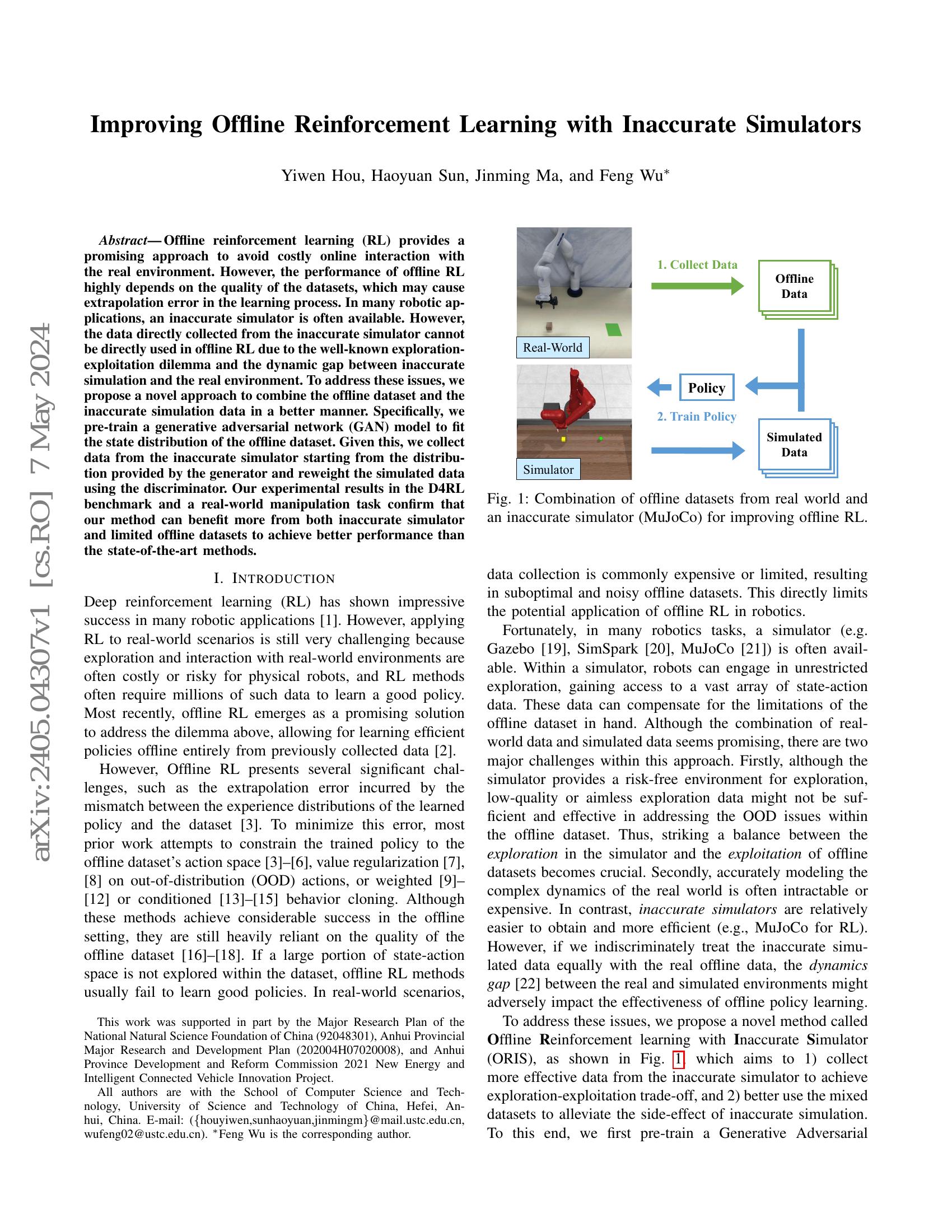 Improving Offline Reinforcement Learning with Inaccurate Simulators - 智 ...
