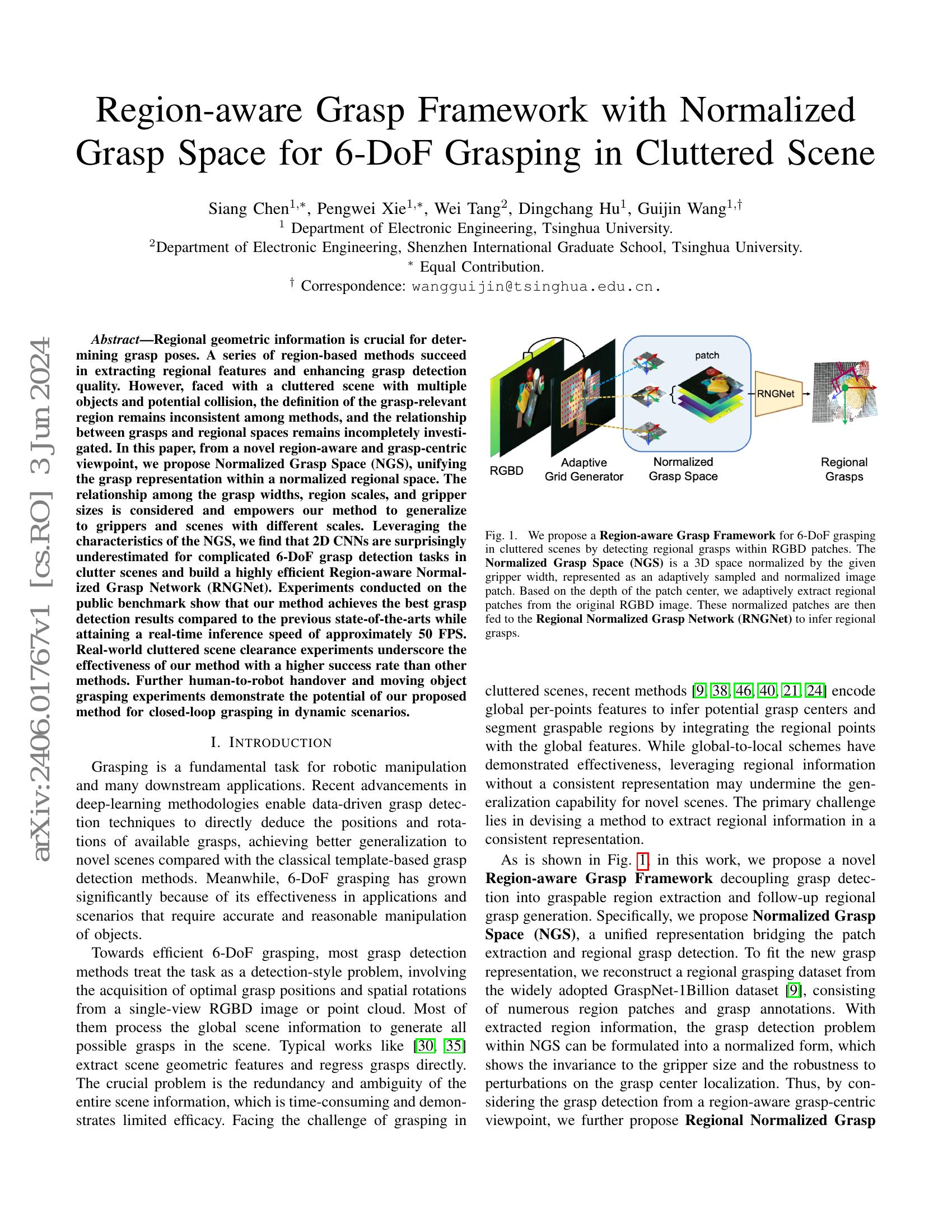 Region-aware Grasp Framework with Normalized Grasp Space for 6-DoF ...