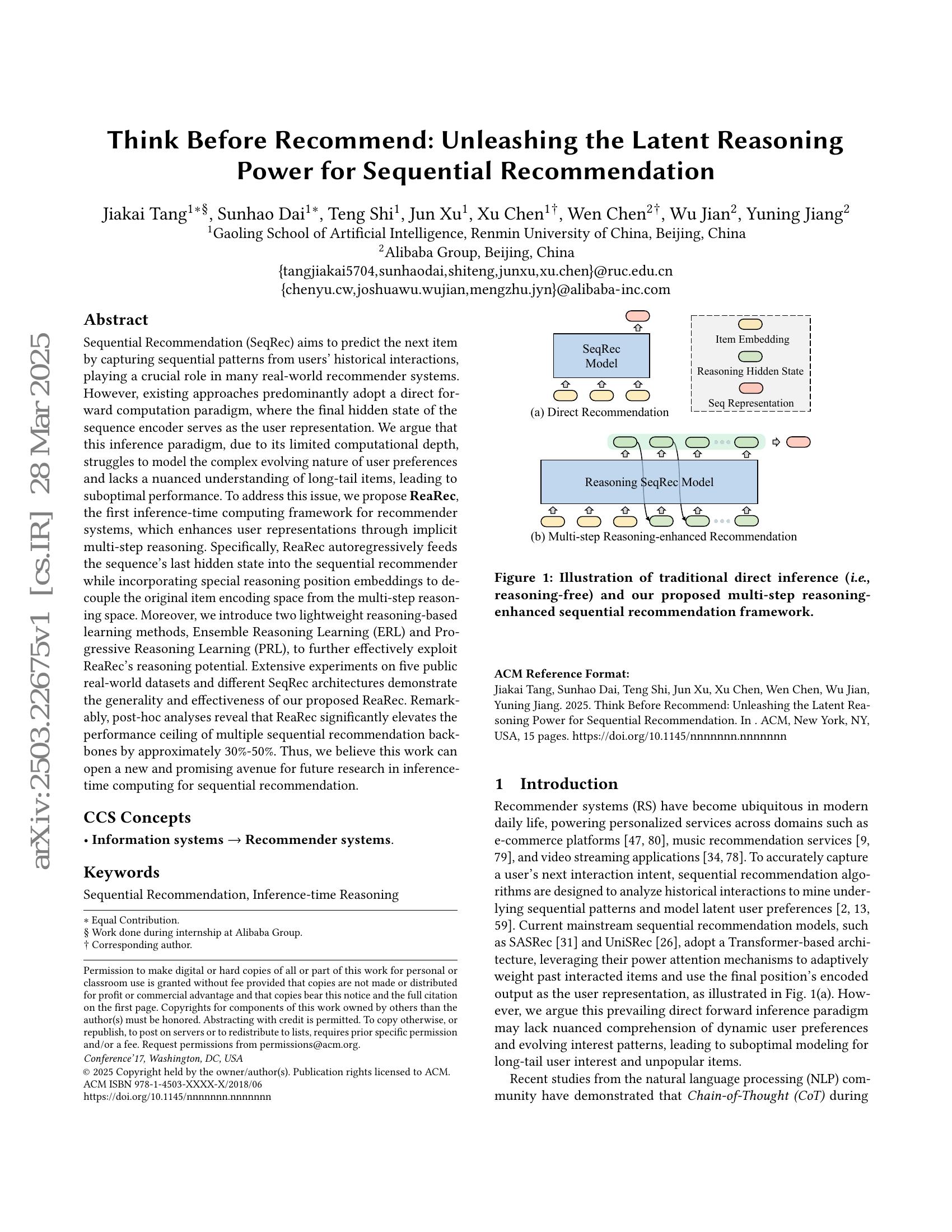 Think Before Recommend: Unleashing the Latent Reasoning Power for ...