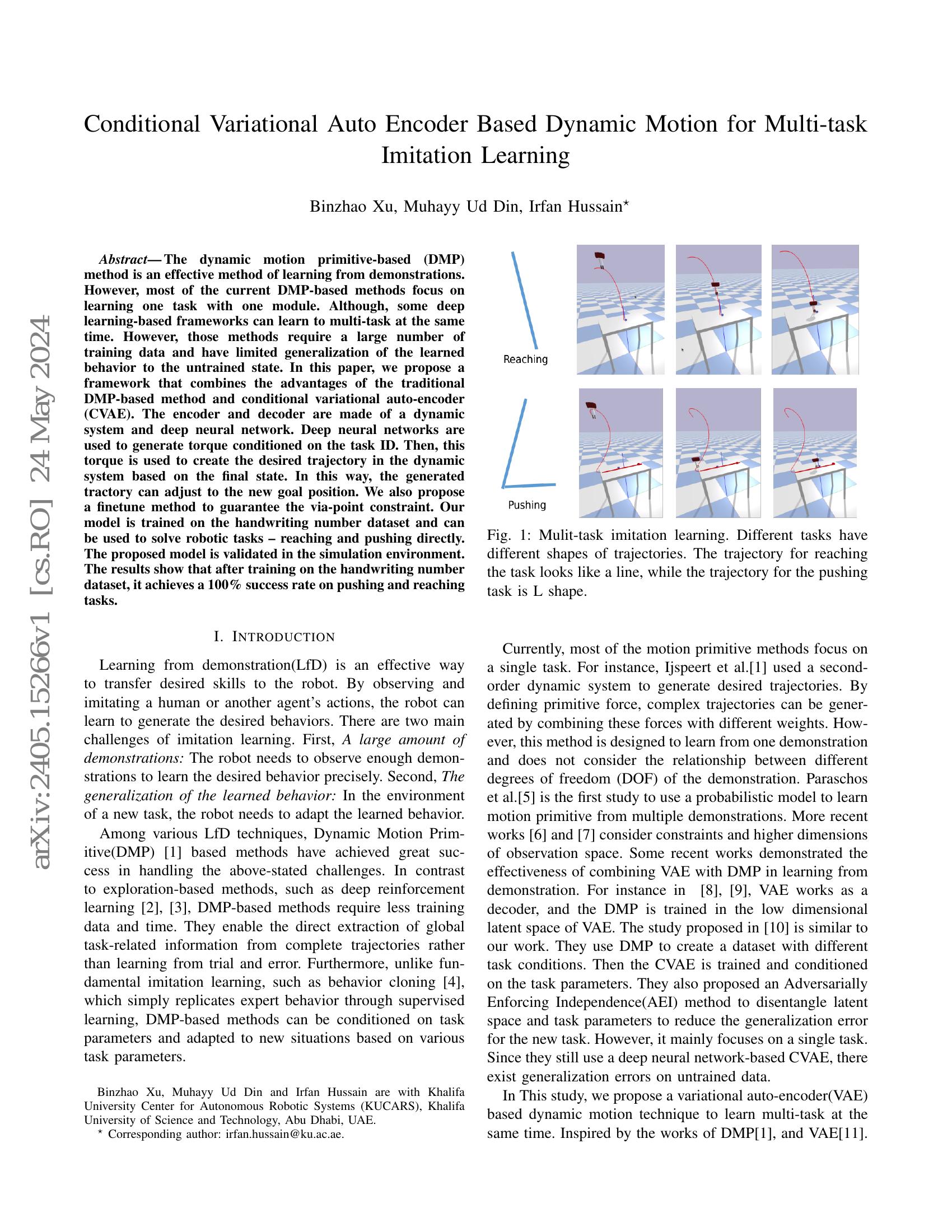 Conditional Variational Auto Encoder Based Dynamic Motion for Multi ...