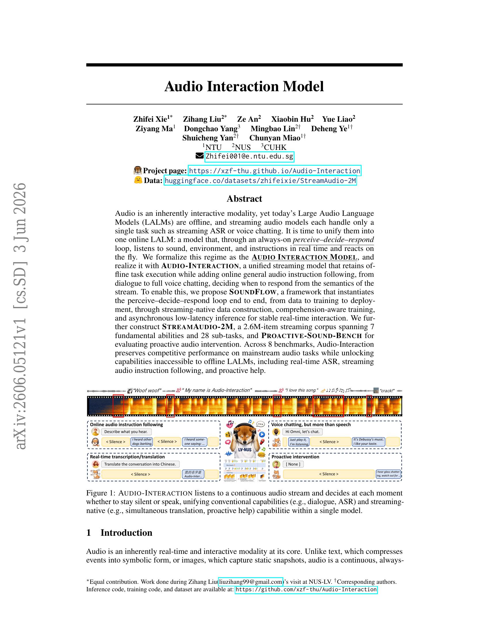 Audio Interaction Model - 智源社区论文