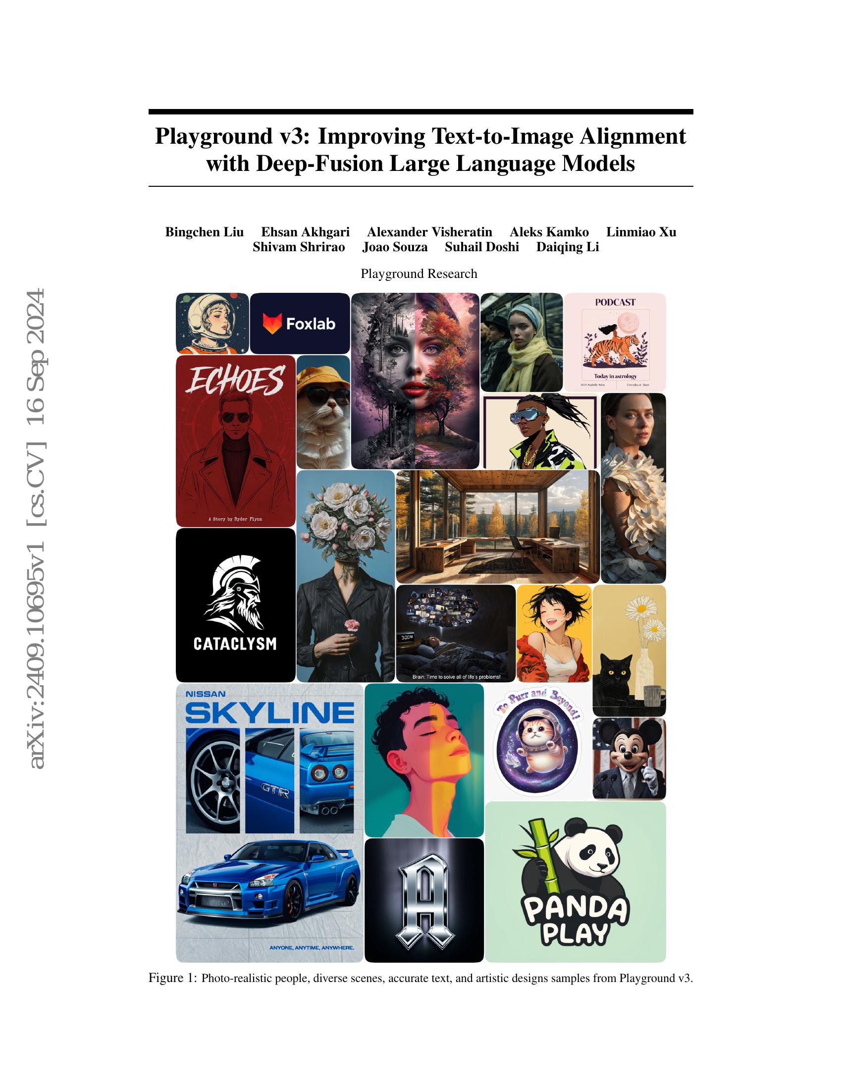 Playground v3: Improving Text-to-Image Alignment with Deep-Fusion Large ...