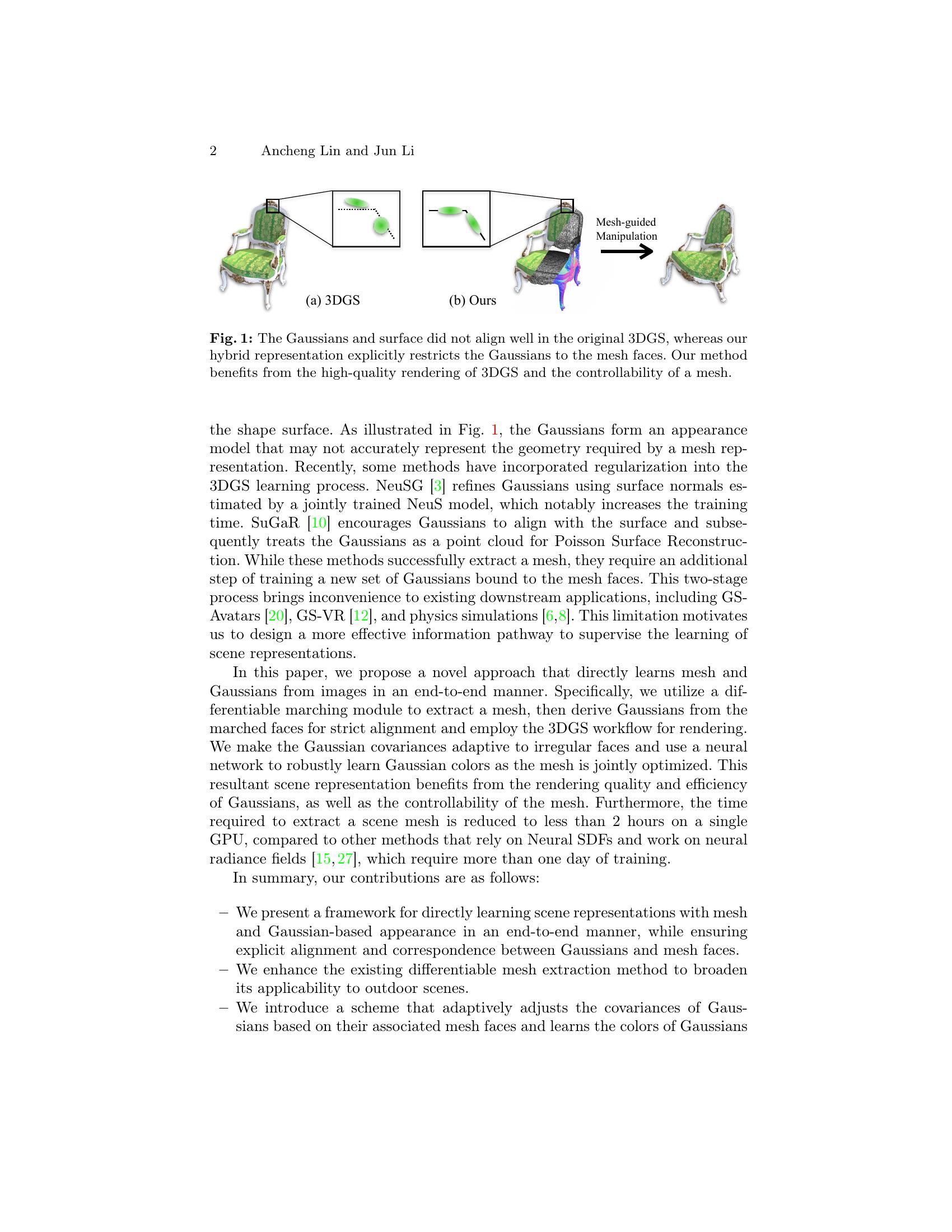Direct Learning of Mesh and Appearance via 3D Gaussian Splatting - 智源社区论文