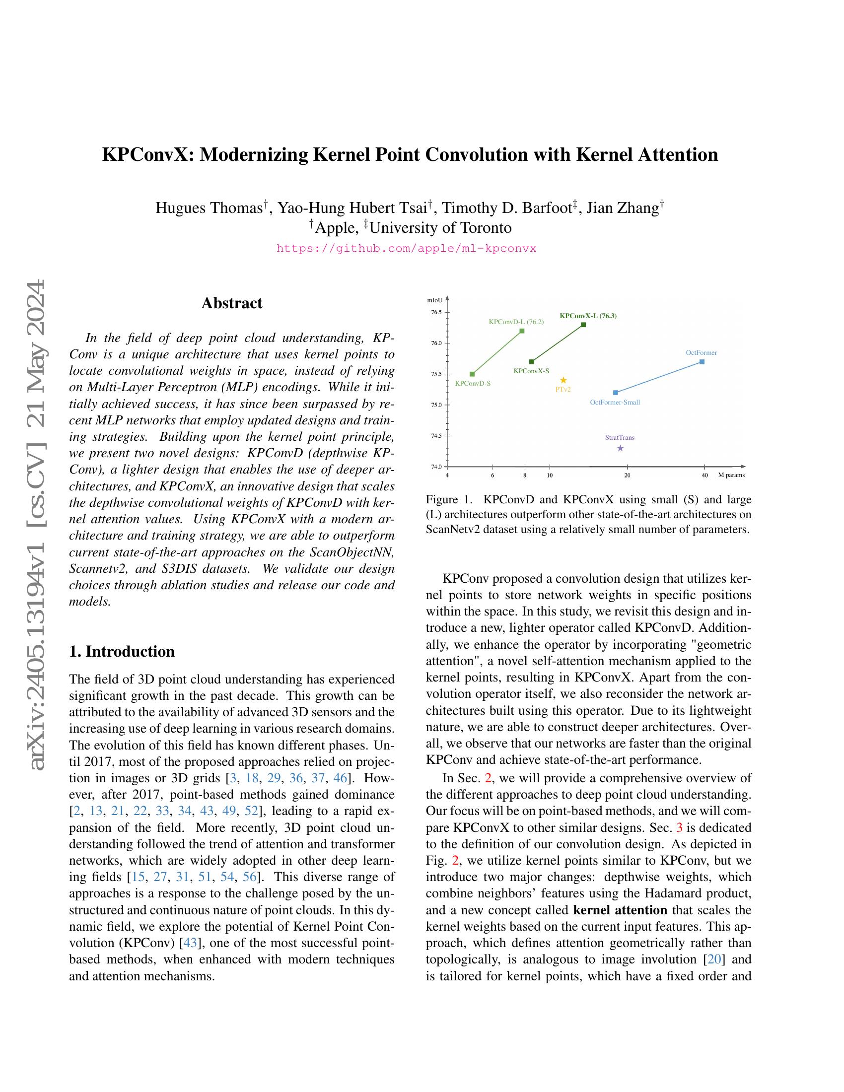 KPConvX: Modernizing Kernel Point Convolution with Kernel Attention - 智 ...