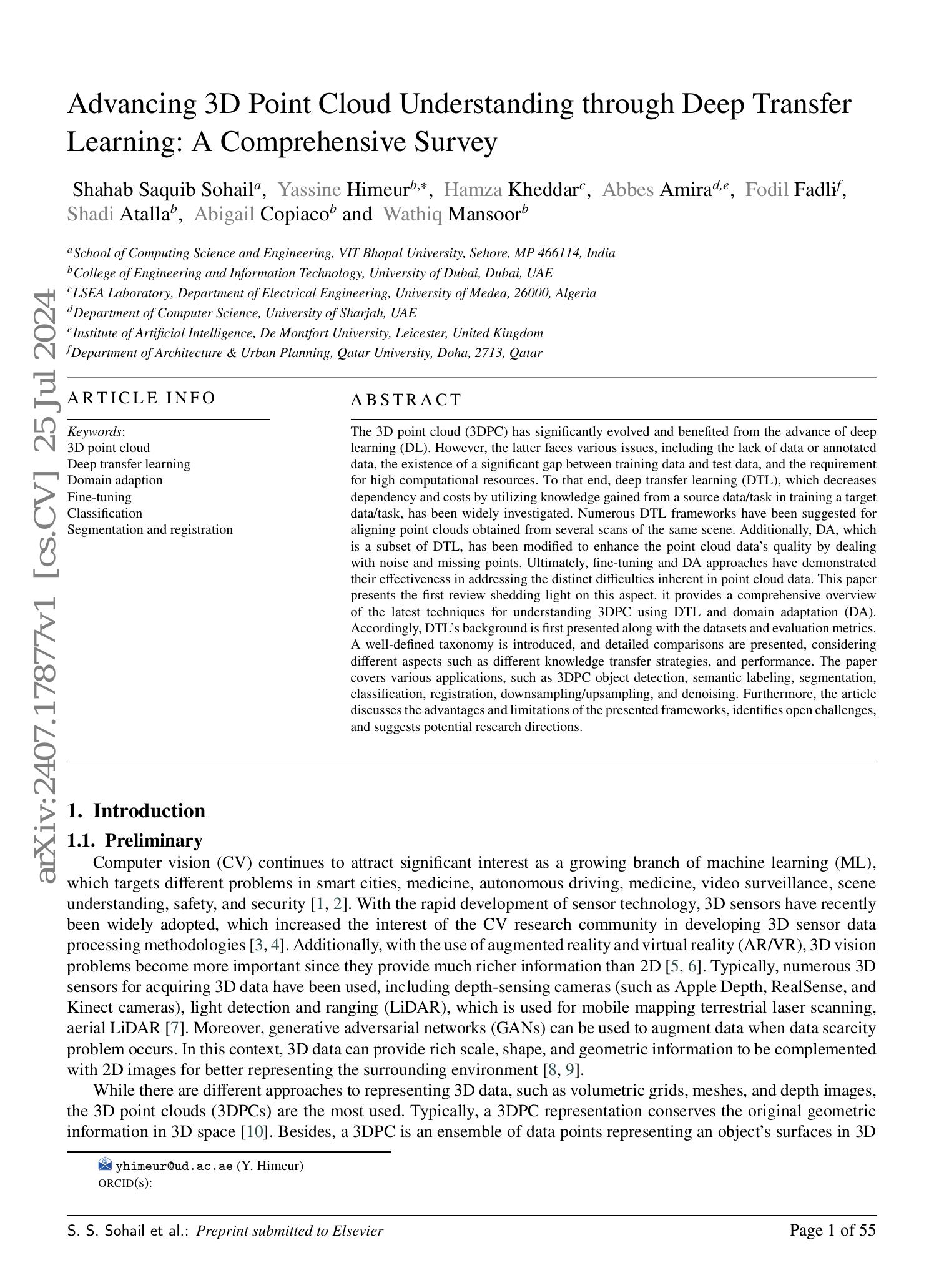 Advancing 3D Point Cloud Understanding through Deep Transfer Learning ...