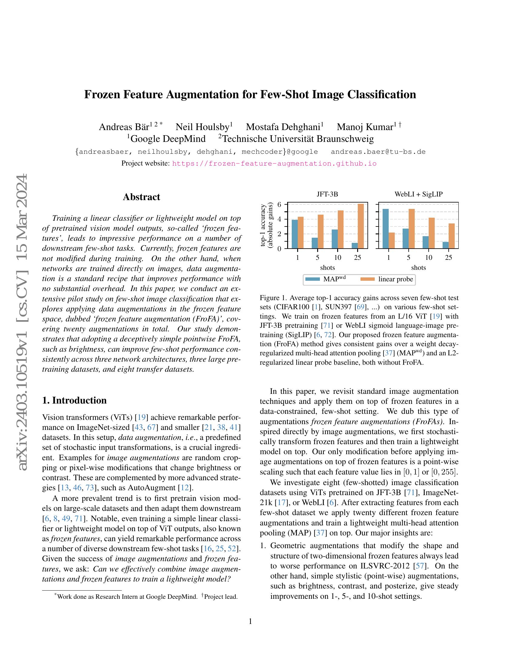 Frozen Feature Augmentation for Few-Shot Image Classification - 智源社区论文