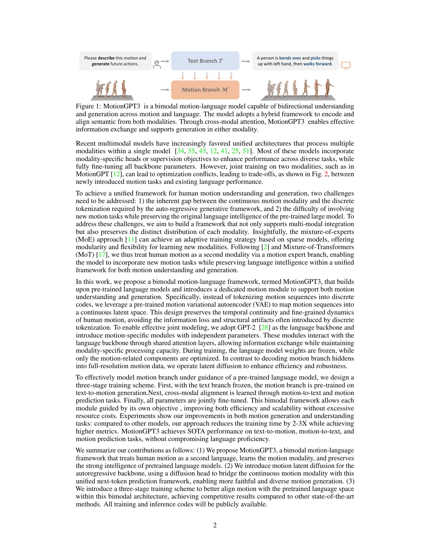 MotionGPT3: Human Motion as a Second Modality - 智源社区论文