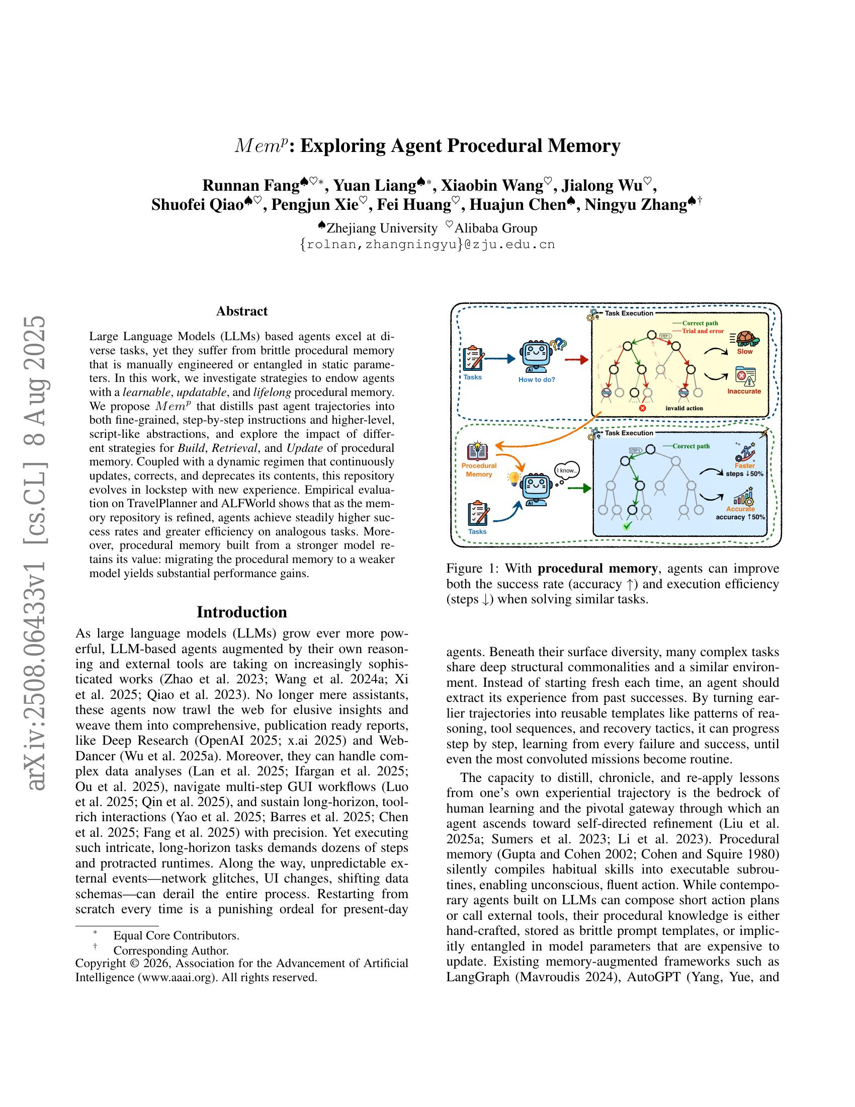 Memp: Exploring Agent Procedural Memory - 智源社区论文