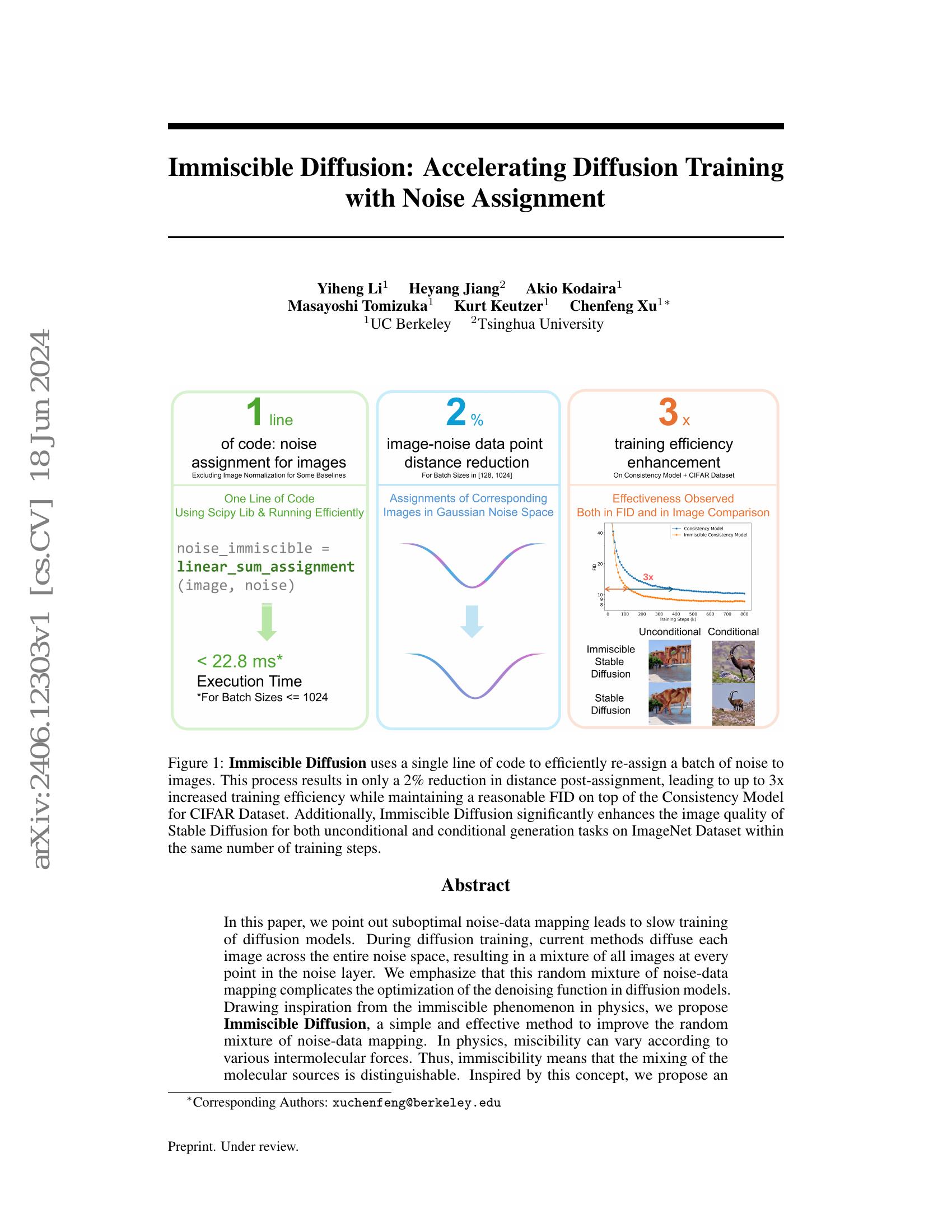 Diffusion Training Immiscible Diffusion: Accelerating Diffusion Training with Noise ...
