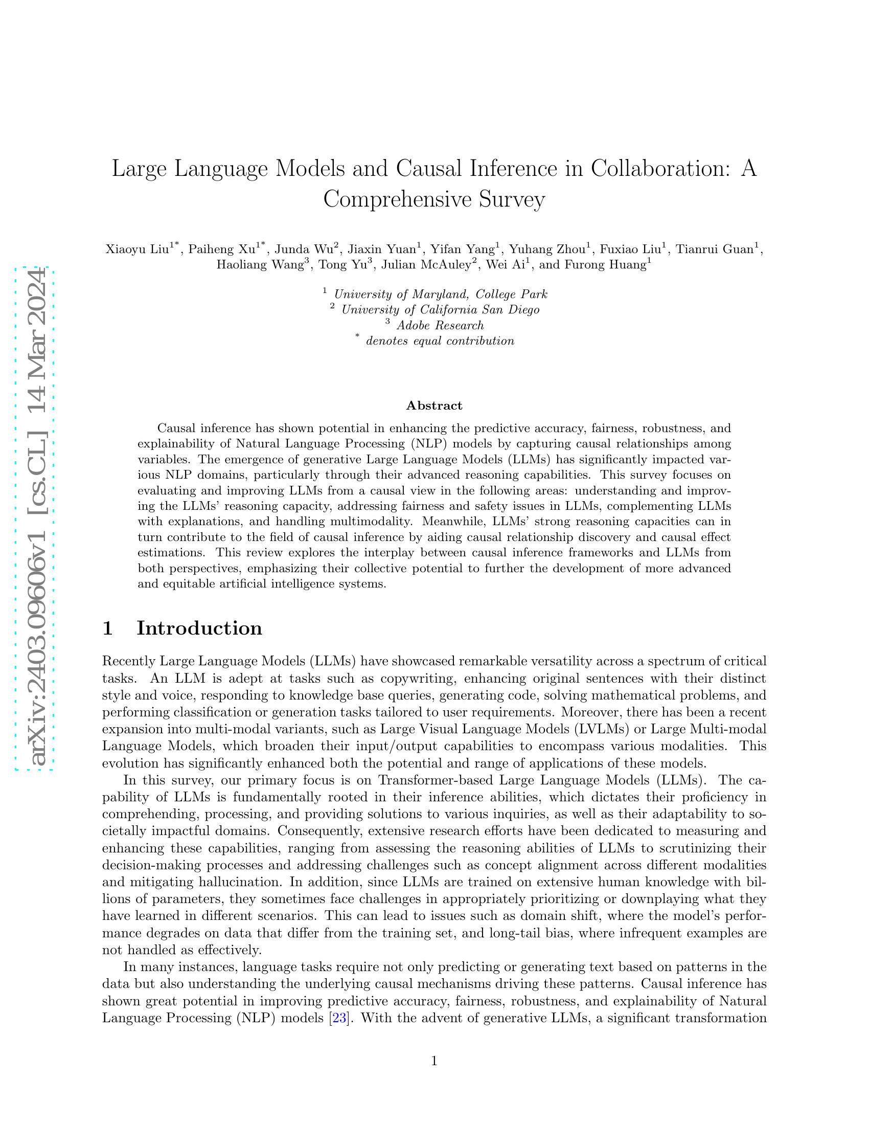 Large Language Models and Causal Inference in Collaboration: A ...