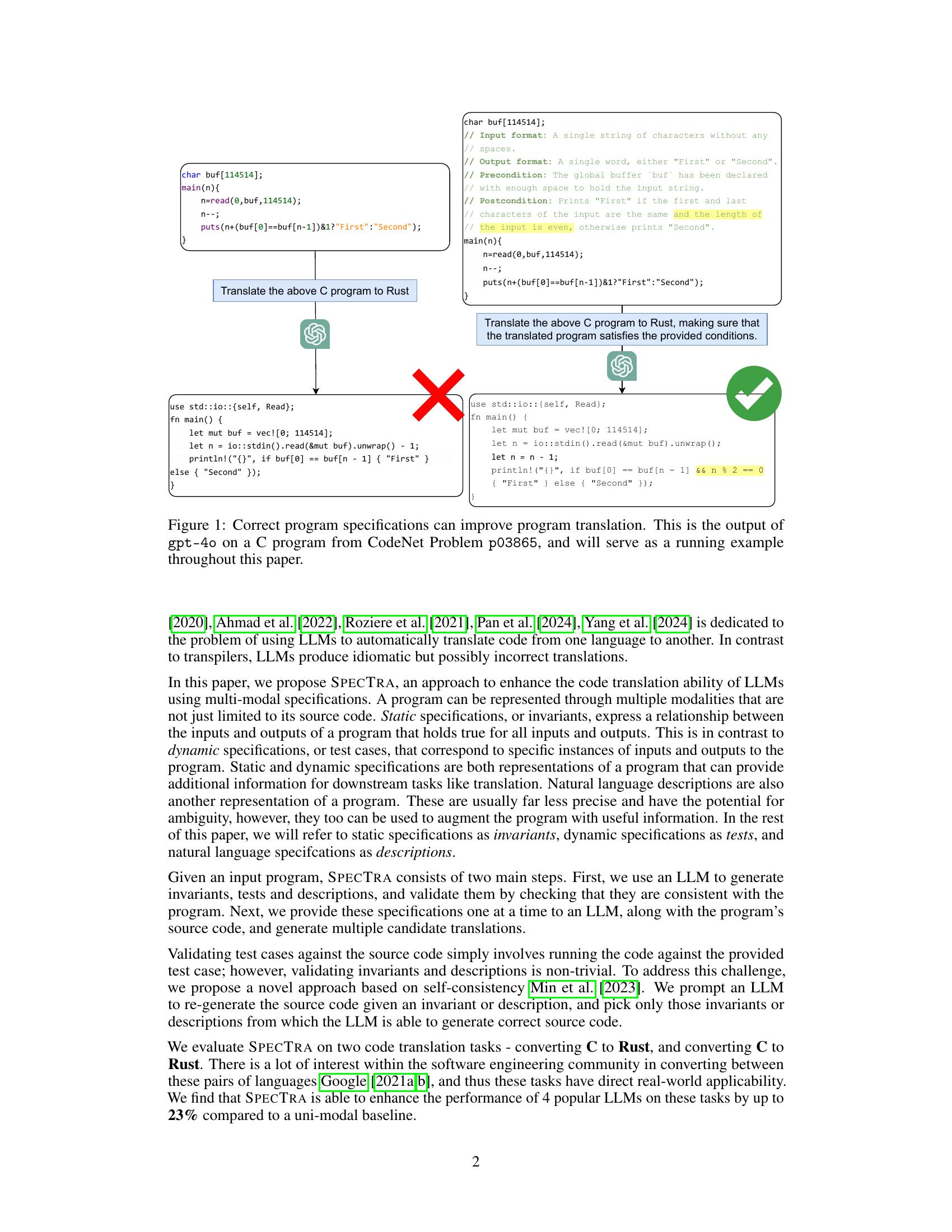 SpecTra: Enhancing the Code Translation Ability of Language Models by ...