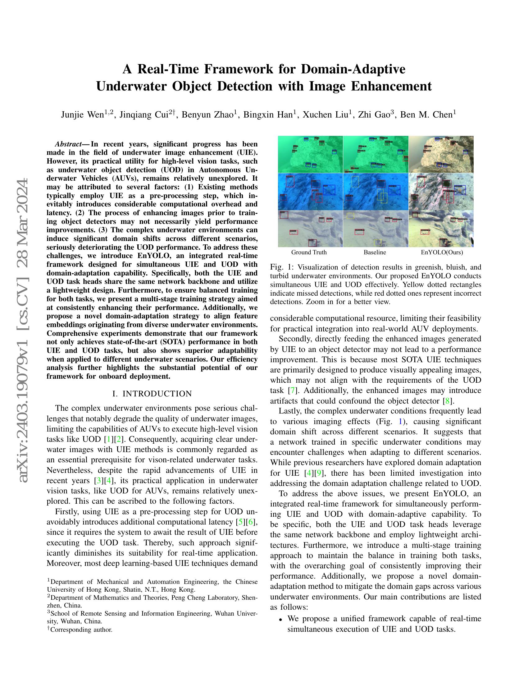 A Real-Time Framework for Domain-Adaptive Underwater Object Detection ...