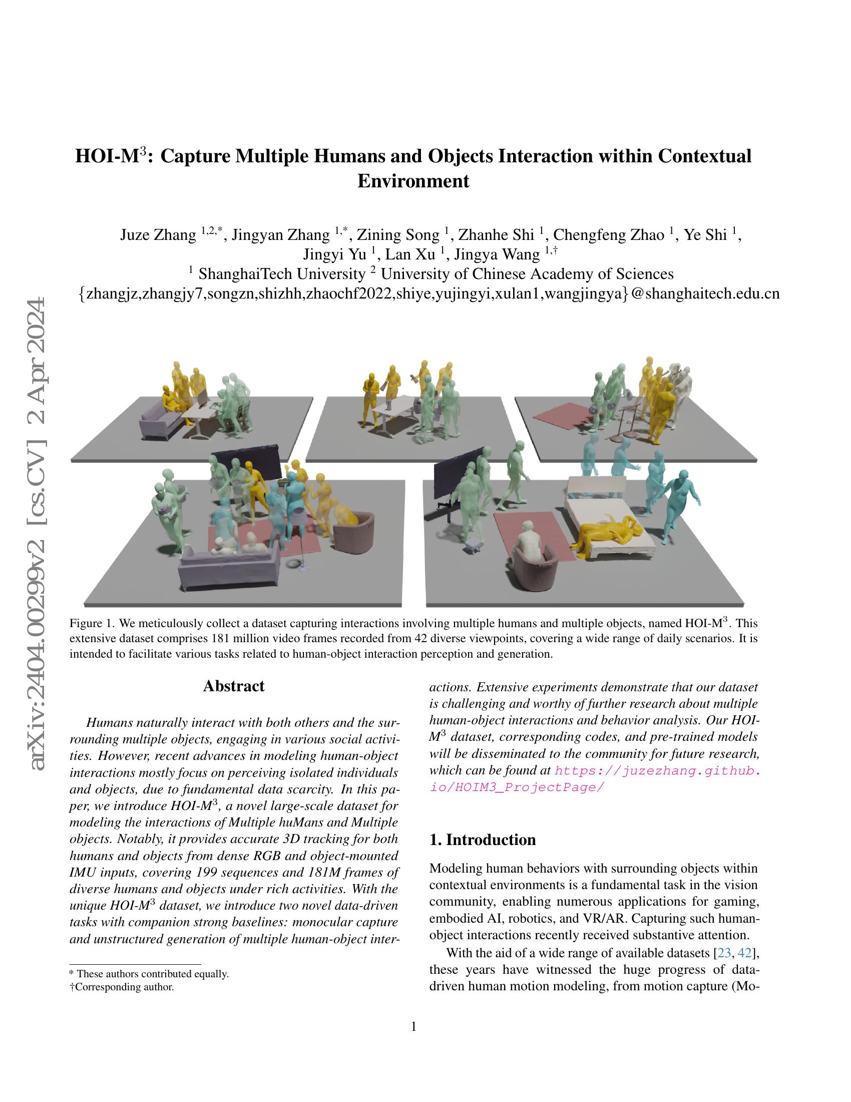 HOI-M3:Capture Multiple Humans and Objects Interaction within ...