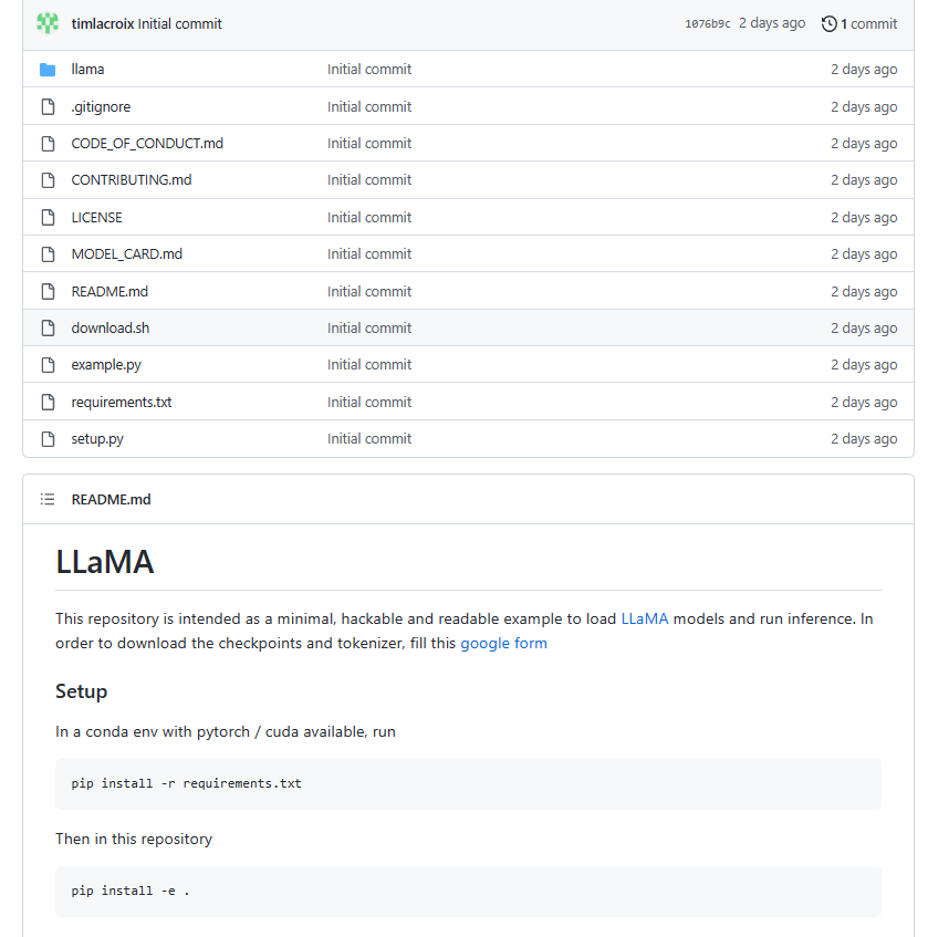 Github facebook research llama 