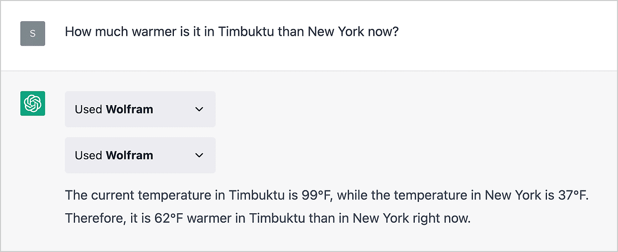 比较廷巴克图和纽约的当前温度