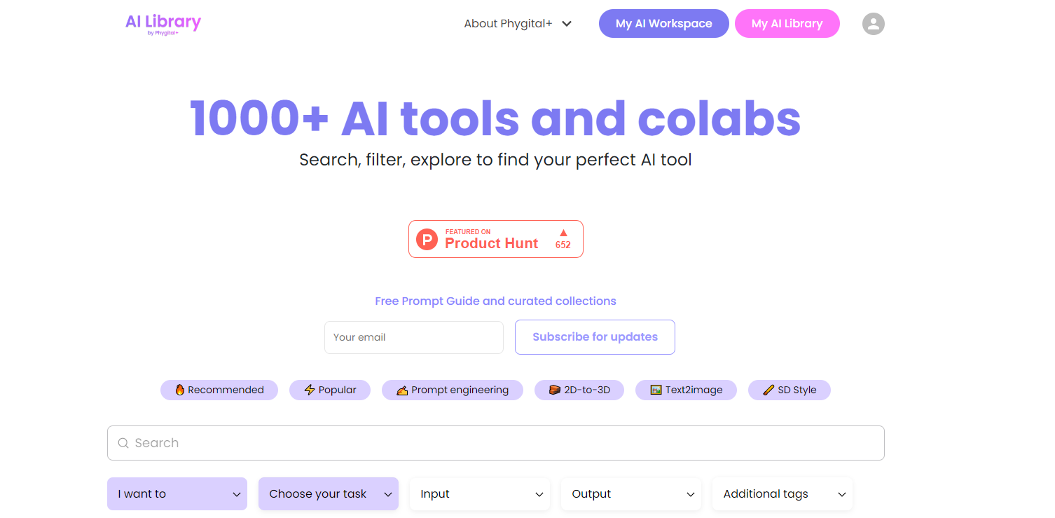 AI Library | 1000 多种 AI 工具和协作，搜索、筛选、探索以找到您的完美 AI 工具