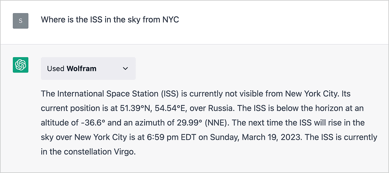 纽约市天空中的国际空间站在哪里？