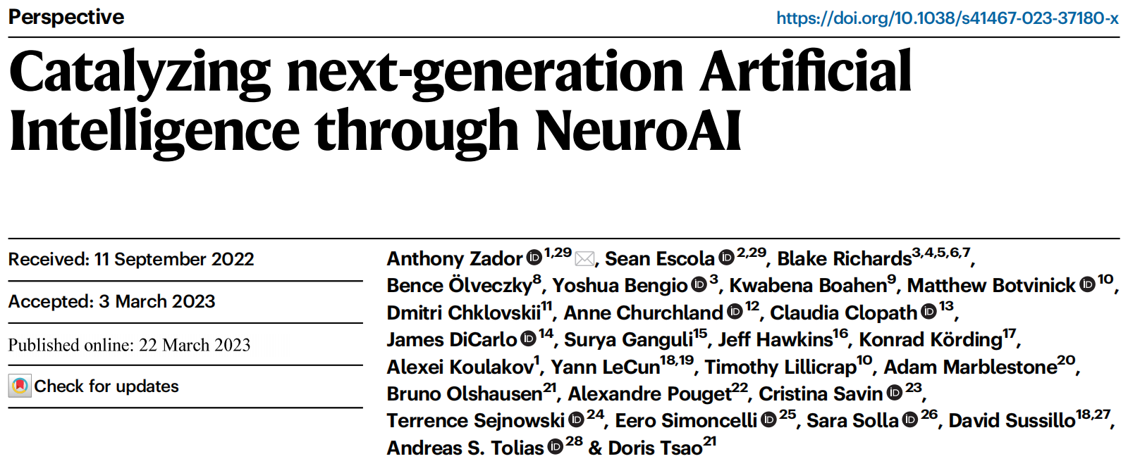 LeCun的NeuroAI研究再发Nature子刊，却发推表示已经out