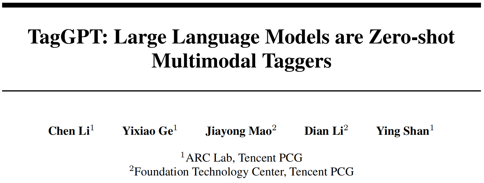 腾讯：零样本多模态标签的大语言模型TagGPT