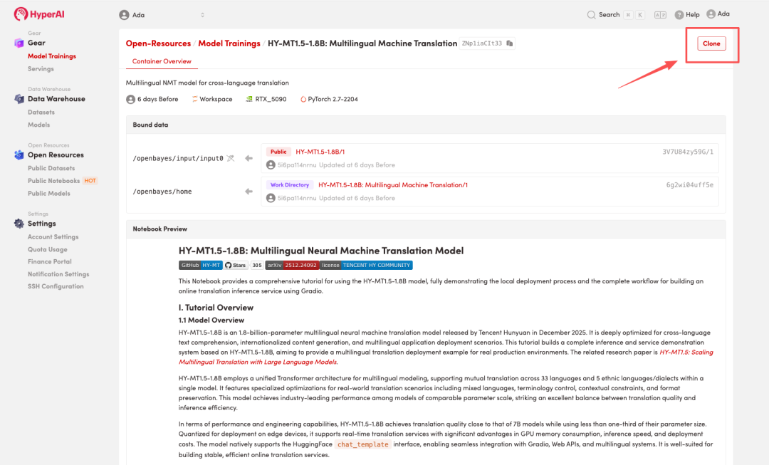 在线教程｜ 腾讯混元开源端侧翻译工具HY-MT1.5，1.8B模型仅需1G内存